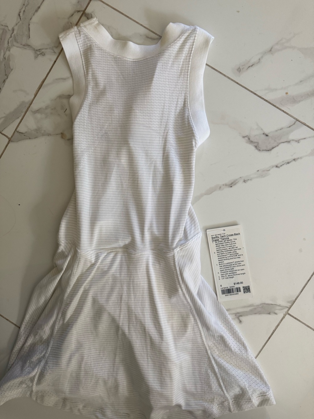 lululemon athletica White Ribbed Athletic Dress